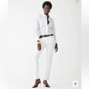 J. Crew 10” Slim Straight Jean in White Wash Size 29 BP401 New